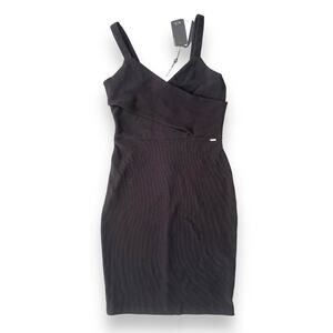 Armani Exchange cross-over detail fitted dress sz M